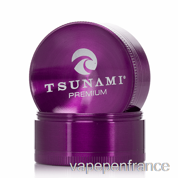 Tsunami 1,9 Pouces 4 Pièces Broyeur Supérieur Enfoncé Violet (50 Mm) Stylo Vape